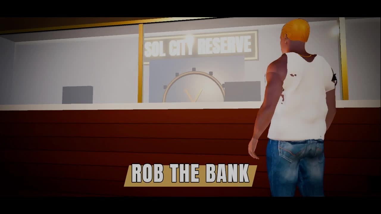 Nico in front of the Sol City Reserve bank