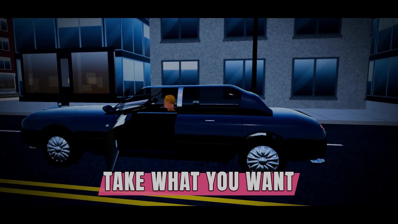 Pulling a driver out of his car on a night street